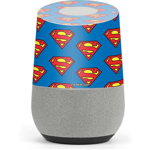 DC Comics Superman Logo Pattern Google Home Skin